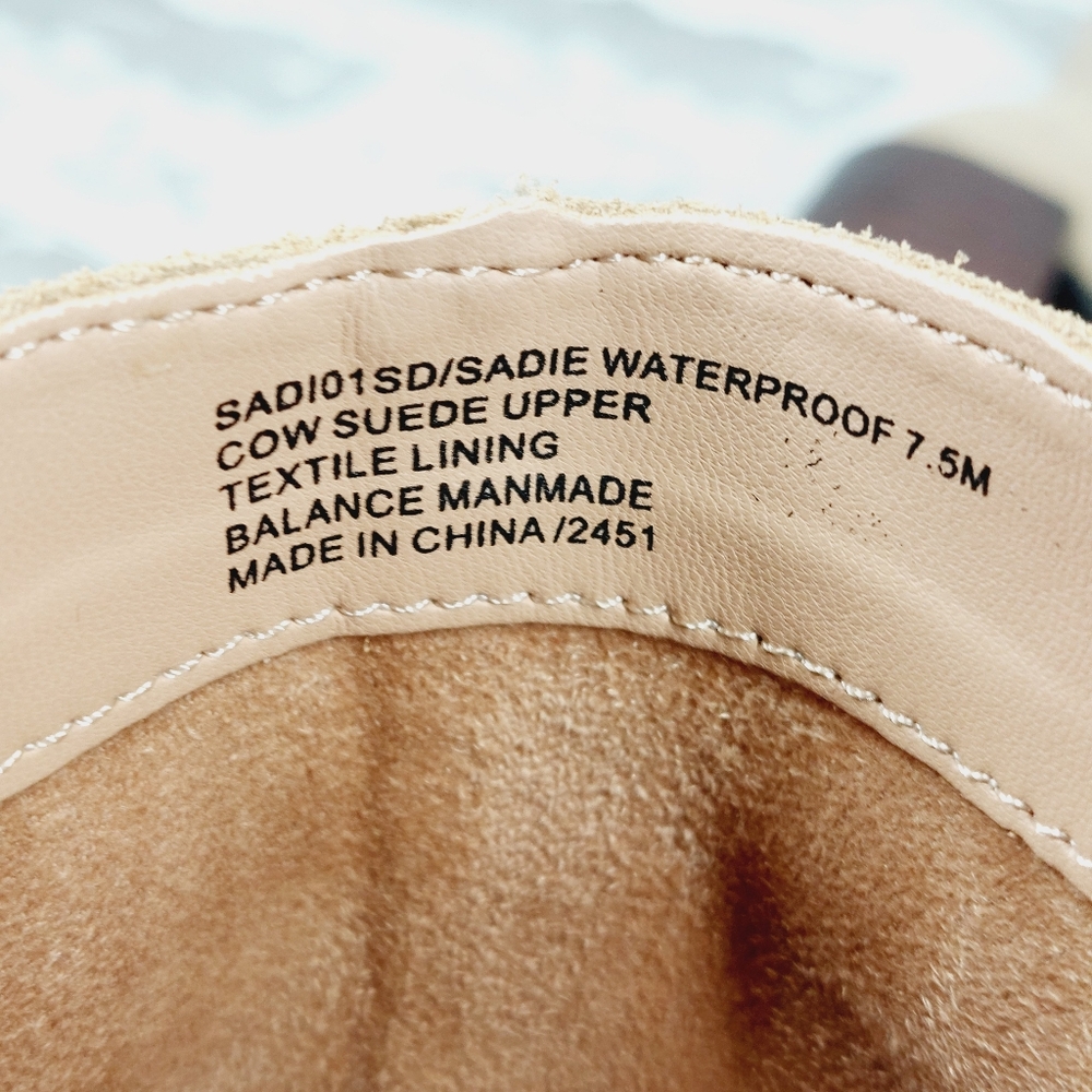 NEW Blondo Women's Sadie Waterproof Tan Suede Ankle Booties I624 - Picture 12 of 13